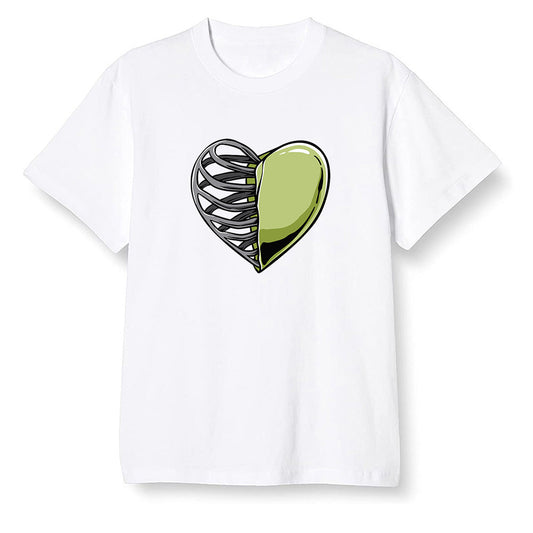 Pop Colour AJ6 Retro SP Travis Scott - Medium Olive - Your heart - White Men T-shirt