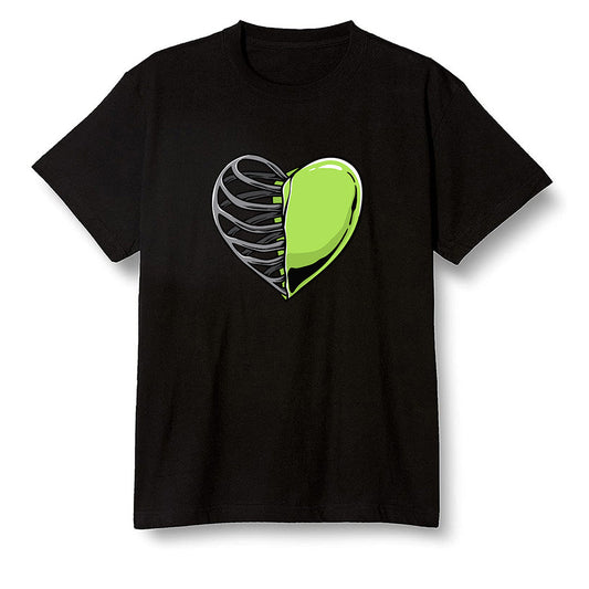Pop Colour AJ6 Retro Electric Green - Your heart - Black Men T-shirt