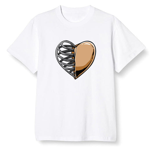 Pop Colour AJ6 Retro SP Travis Scott British Khaki - Your heart - White Men T-shirt