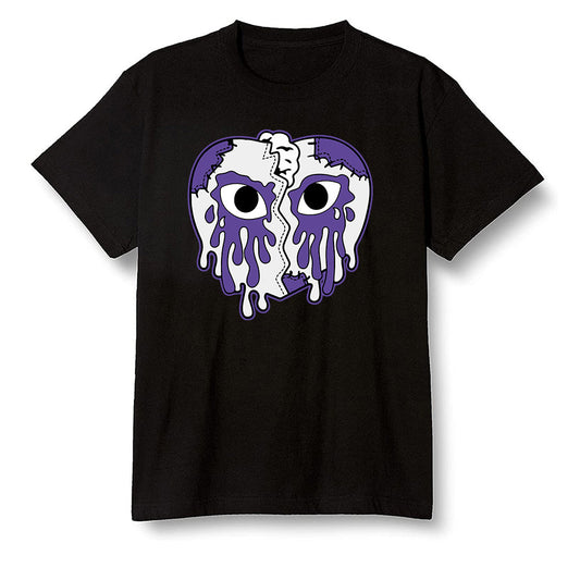 Pop Colour AJ1 Retro High OG Court Purple - i crying heart - Black Men T-shirt