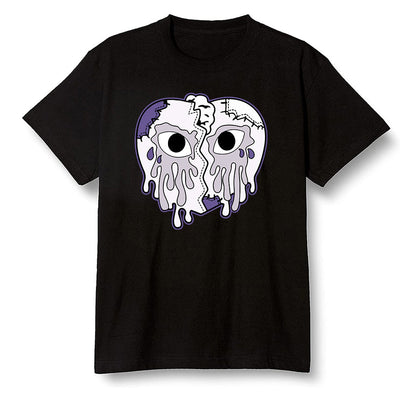 Pop Colour AJ1 High OG Court Purple - i crying heart - Black Men T-shirt