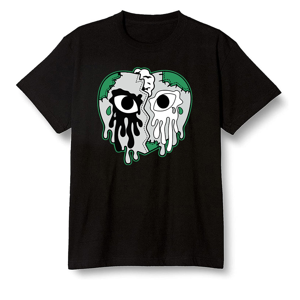 Pop Colour AJ13 Retro 'Lucky Green' - i crying heart - Black Men T-shirt