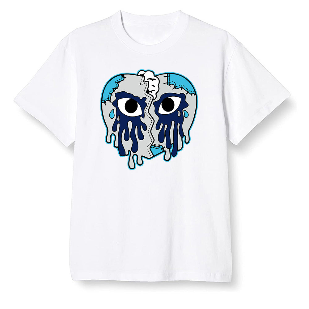 Pop Colour AJ13 Retro Obsidian Powder Blue - i crying heart - White Men T-shirt