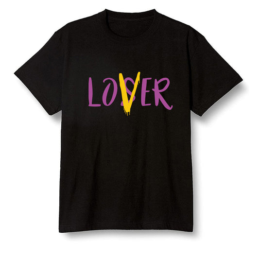 Pop Colour AJ1 Retro High OG Brotherhood - loser lover  - Black Men T-shirt