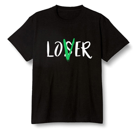 Pop Colour AJ1 High OG Lucky Green - loser lover  - Black Men T-shirt