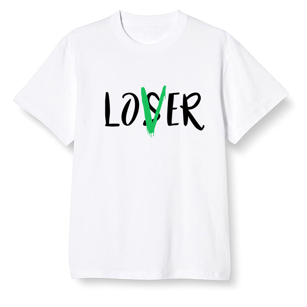 Pop Colour AJ1 High OG Lucky Green - loser lover  - White Men T-shirt