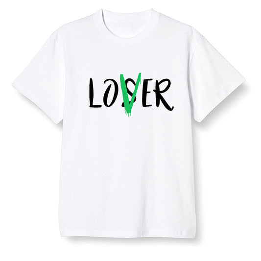 Pop Colour AJ1 High OG Lucky Green - loser lover  - White Men T-shirt