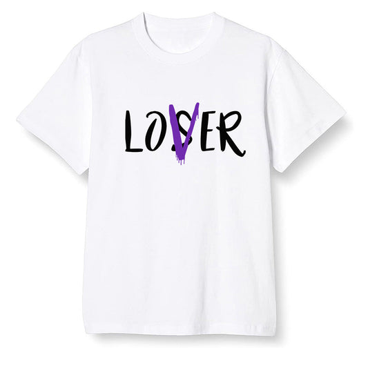 Pop Colour AJ13 Retro Court Purple - loser lover - White Men T-shirt