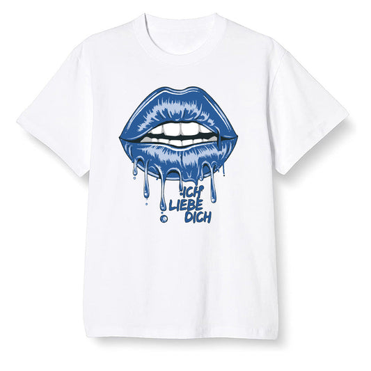 Pop Colour AJ13 Retro Flint - love you_red lips - White Men T-shirt