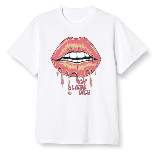 Pop Colour AJ13 Retro CNY - love you_red lips - White Men T-shirt