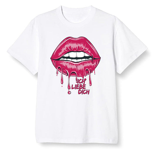 Pop Colour AJ13 Retro Gym Red Flint Grey - love you_red lips - White Men T-shirt