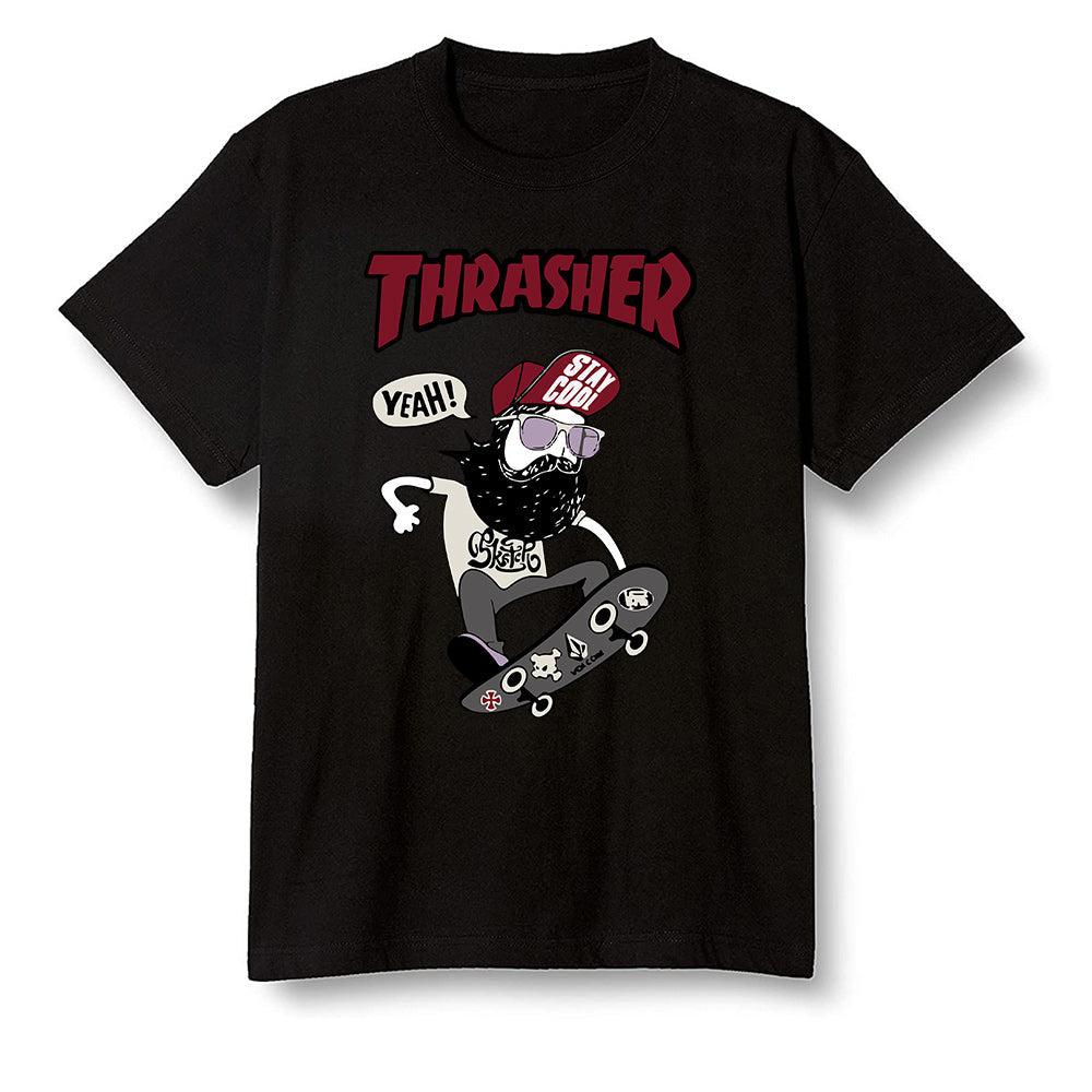 Pop Colour AJ1 Low Black Toe - skateboard hipster  - Black Men T-shirt