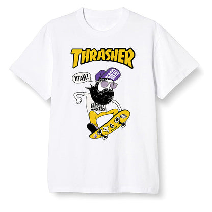 Pop Colour AJ1 Mid SE University Gold - skateboard hipster  - White Men T-shirt