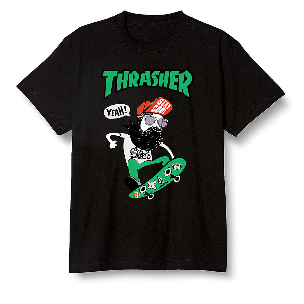 Pop Colour AJ1 High OG Lucky Green - skateboard hipster  - Black Men T-shirt