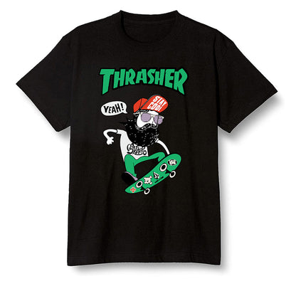 Pop Colour AJ1 High OG Lucky Green - skateboard hipster  - Black Men T-shirt