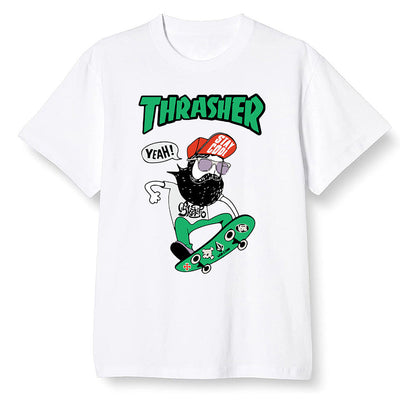 Pop Colour AJ1 High OG Lucky Green - skateboard hipster  - White Men T-shirt