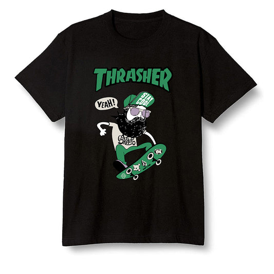 Pop Colour AJ13 Retro 'Lucky Green' - skateboard hipster - Black Men T-shirt