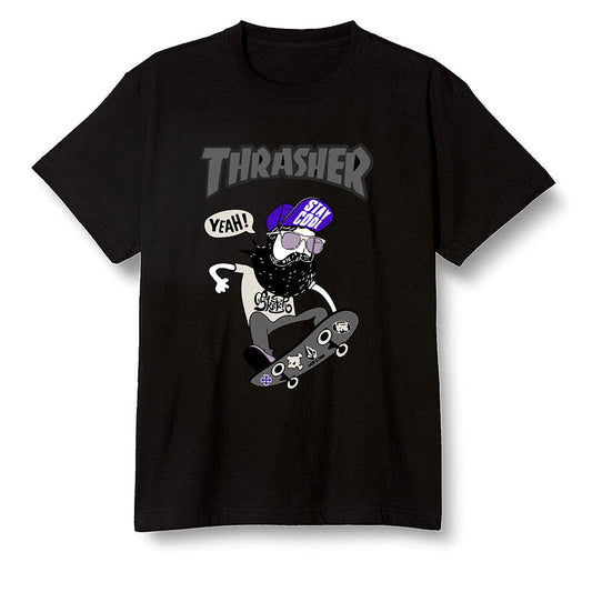 Pop Colour AJ13 Retro Court Purple - skateboard hipster - Black Men T-shirt