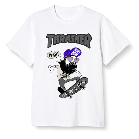Pop Colour AJ13 Retro Court Purple - skateboard hipster - White Men T-shirt