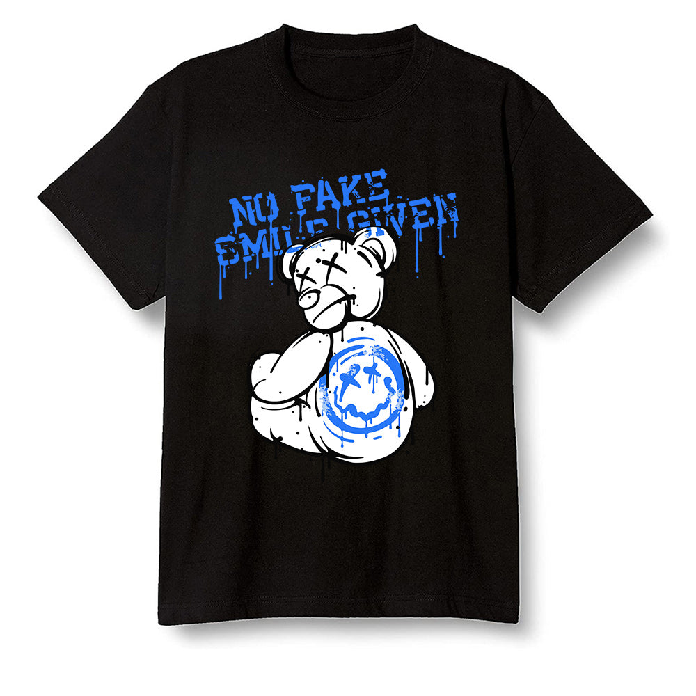 Pop Colour AJ13 Retro Black Royal - smiley teddy bear - Black Men T-shirt