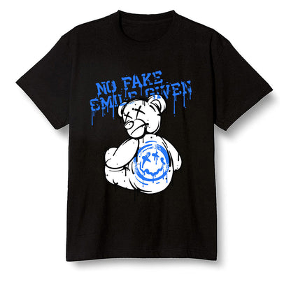 Pop Colour AJ13 Retro Black Royal - smiley teddy bear - Black Men T-shirt