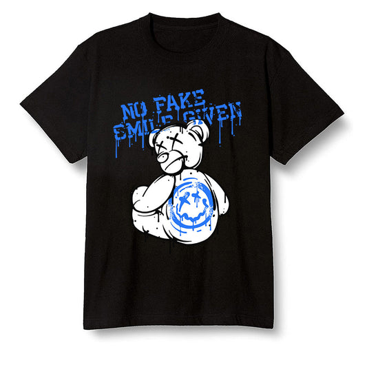 Pop Colour AJ13 Retro Black Royal - smiley teddy bear - Black Men T-shirt