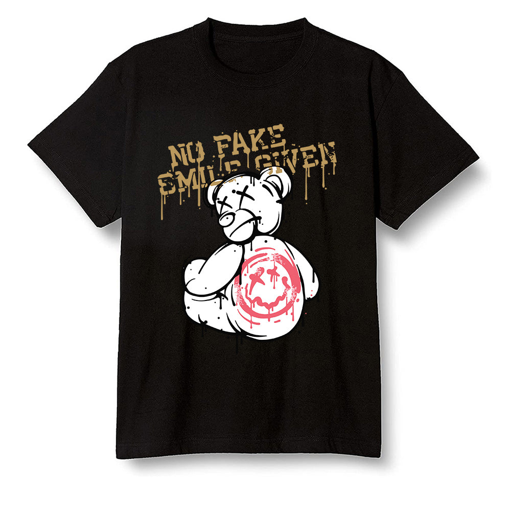 Pop Colour AJ13 Retro CNY - smiley teddy bear - Black Men T-shirt