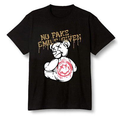 Pop Colour AJ13 Retro CNY - smiley teddy bear - Black Men T-shirt