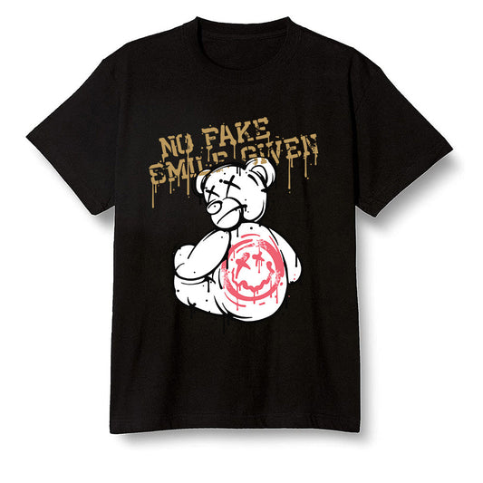 Pop Colour AJ13 Retro CNY - smiley teddy bear - Black Men T-shirt