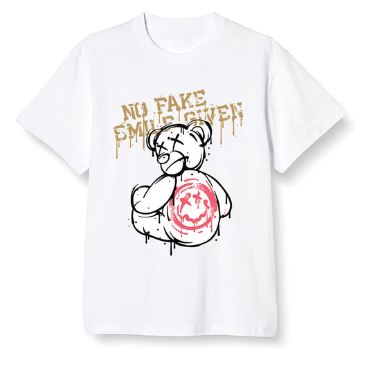 Pop Colour AJ13 Retro CNY - smiley teddy bear - White Men T-shirt