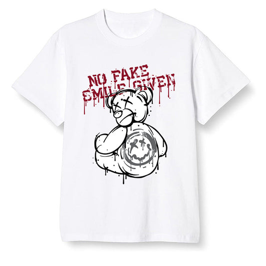 Pop Colour AJ13 Retro Gym Red Flint Grey - smiley teddy bear - White Men T-shirt