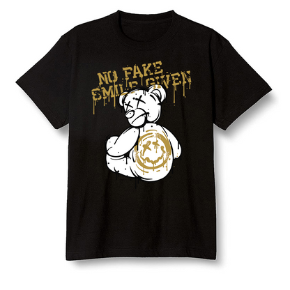 Pop Colour AJ6 Retro Dmp Defining Moments - smiley teddy bear - Black Men T-shirt