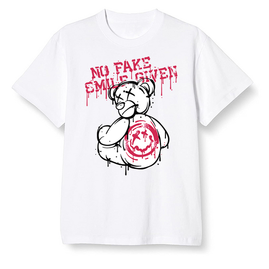 Pop Colour AJ6 Retro Carmine - smiley teddy bear - White Men T-shirt