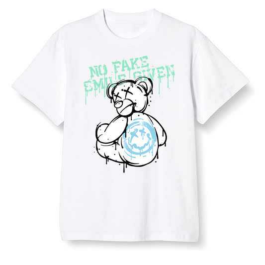 Pop Colour AJ6 Tiffany Blue - smiley teddy bear - White Men T-shirt